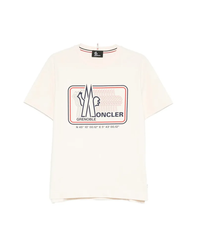 Moncler Logo-print T-shirt Neutrals