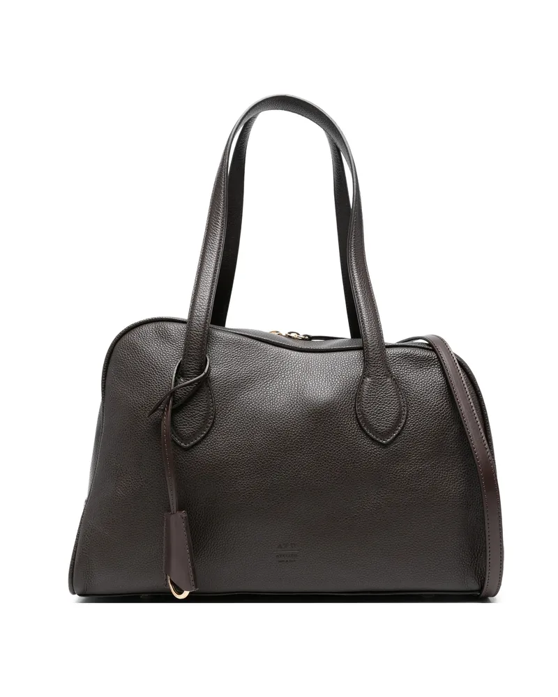 ATP Atelier Noale Leather Tote Bag Brown