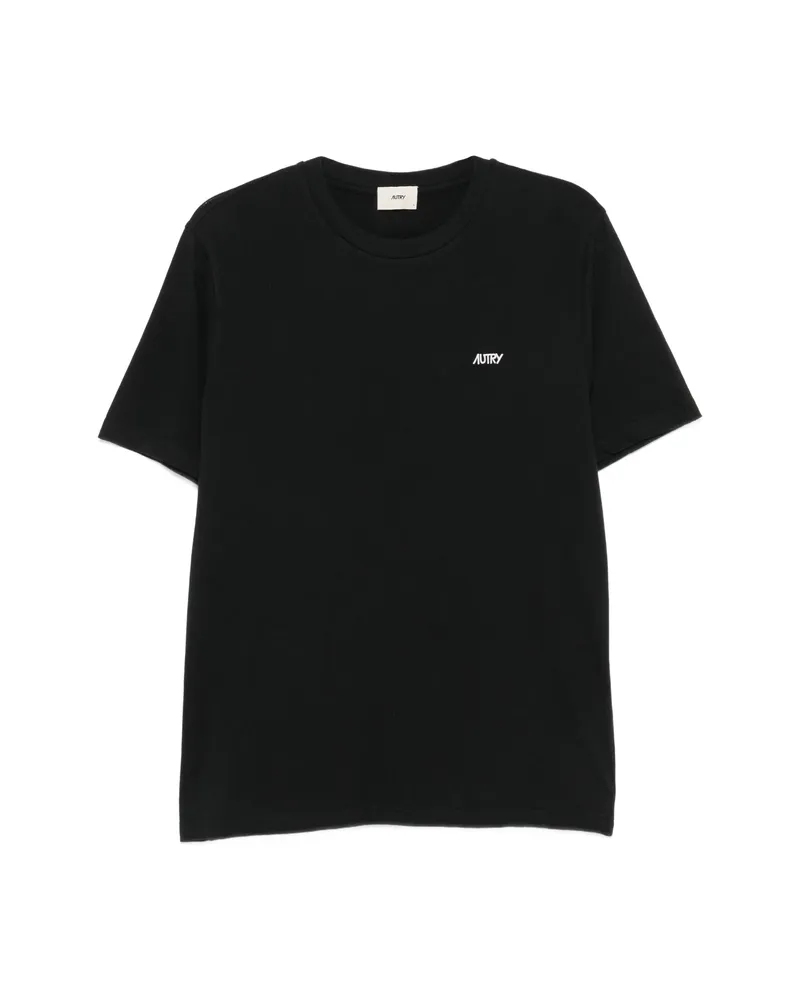 AUTRY Logo-print Short-sleeved T-shirt Black