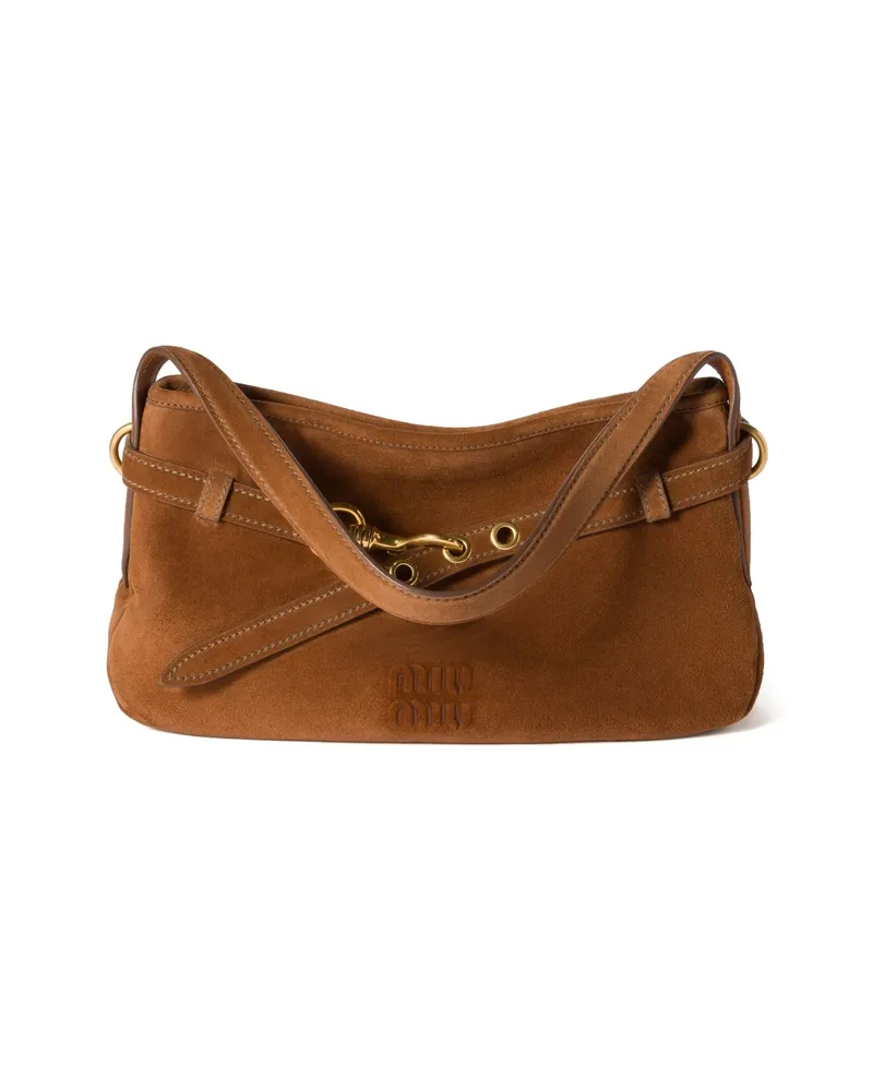 Miu Miu Aventure Shoulder Bag Brown