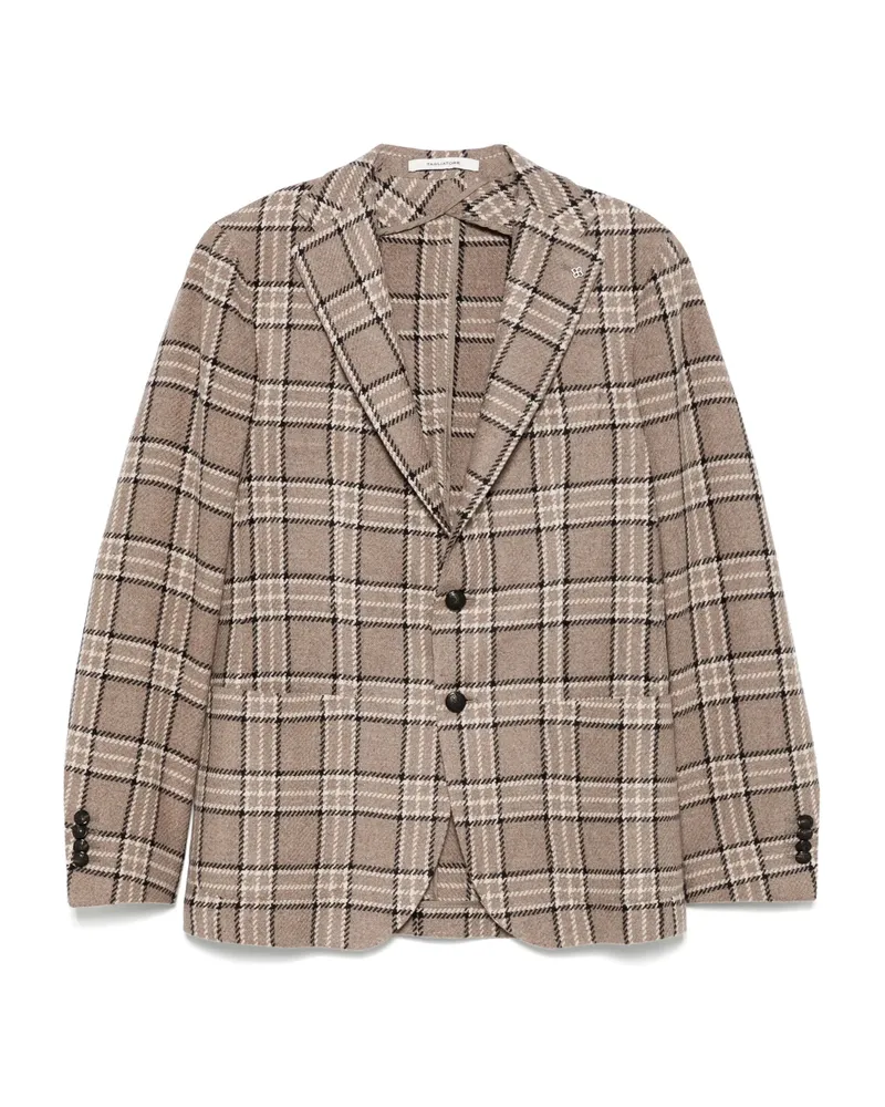 Tagliatore Checked Blazer Brown