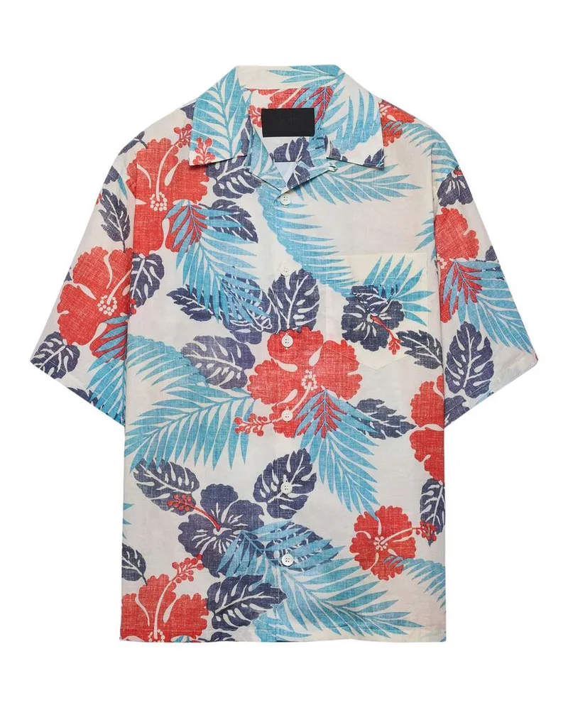 Prada Floral Shirt White