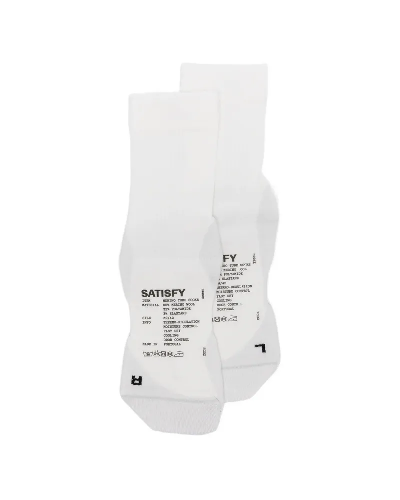 Satisfy Merino-wool Tube Socks White
