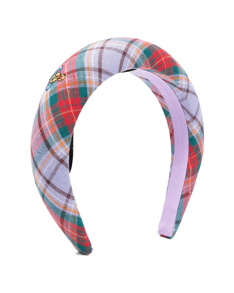 Vivienne Westwood Rtw Tartan Hair Accessory Purple