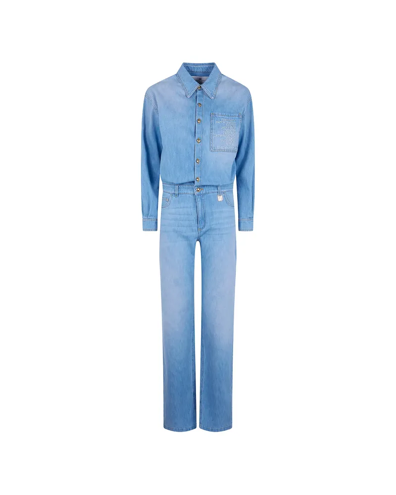 Elisabetta Franchi Button Pocket Jumpsuit Blue