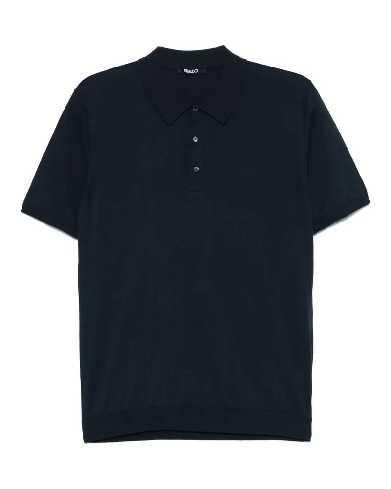 ERALDO Knitted Polo Shirt Blue