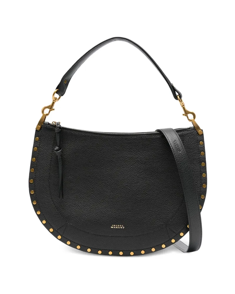 Isabel Marant Oskan Studded Half-moon Crossbody Bag Black