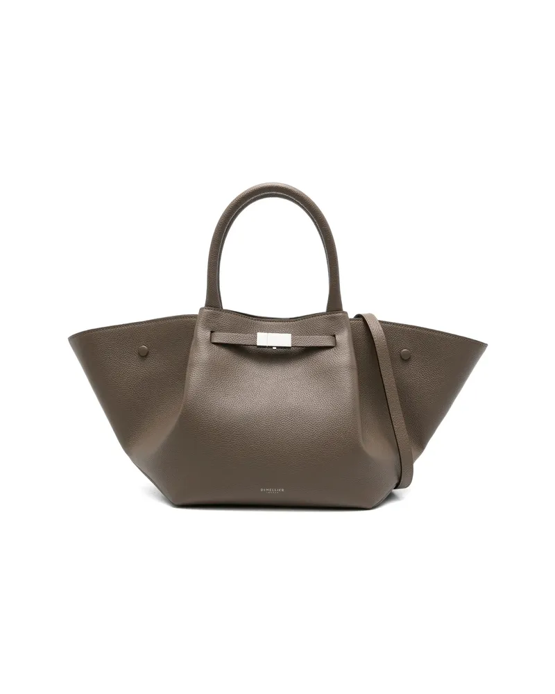 DeMELLIER Midi New York Tote Bag Brown