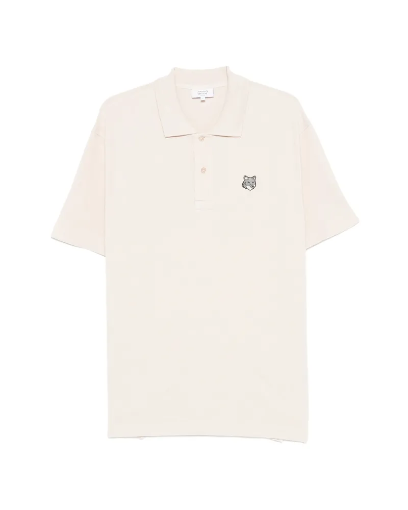Kitsuné Fox-embroidered Polo Shirt Neutrals