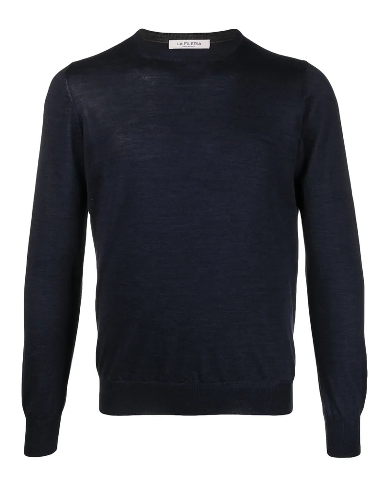 La Fileria Crew-neck Long-sleeve Jumper Blue