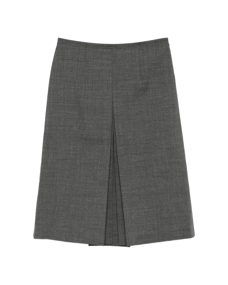 Prada Rush Stitch Midi-skirt Grey