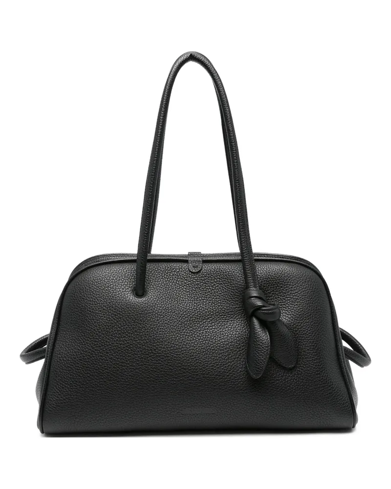 Jacquemus Tourism Leather Tote Bag Black