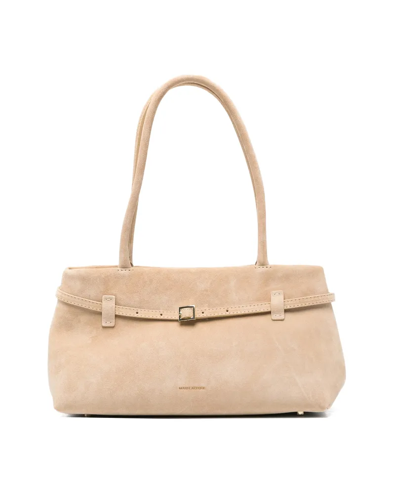 Manu Atelier Le Cambon Buckle-detail East-West Bag Neutrals
