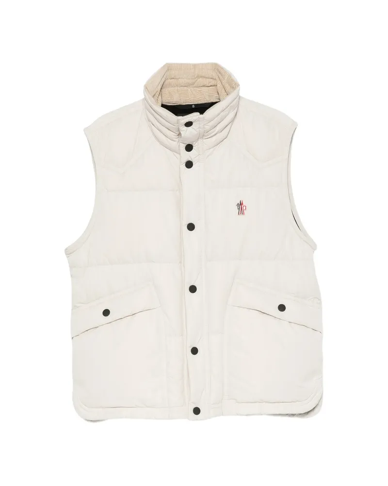 Moncler Evans Quilted Corduroy-collar Gilet Neutrals