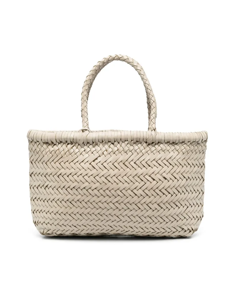 Dragon Diffusion Mini Flat Gora Leather Tote Bag Neutrals