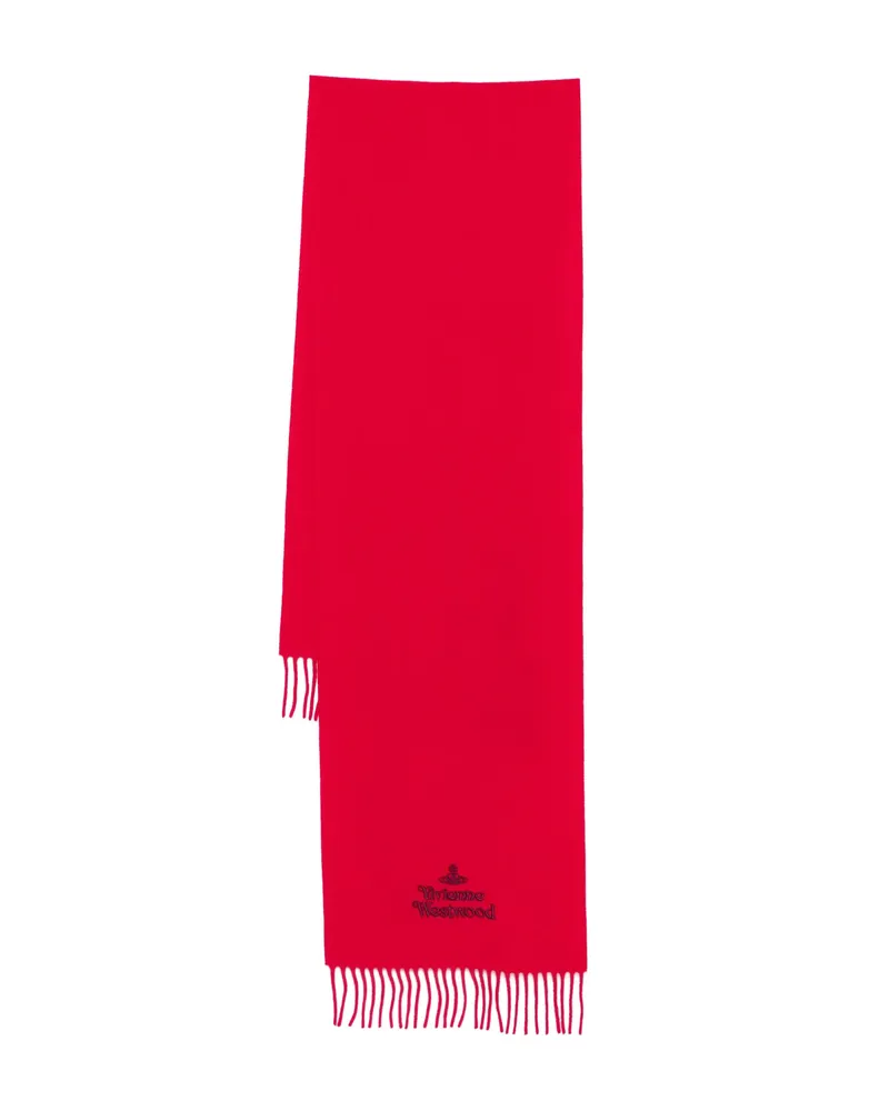 Vivienne Westwood Logo-embroidered Scarf Red