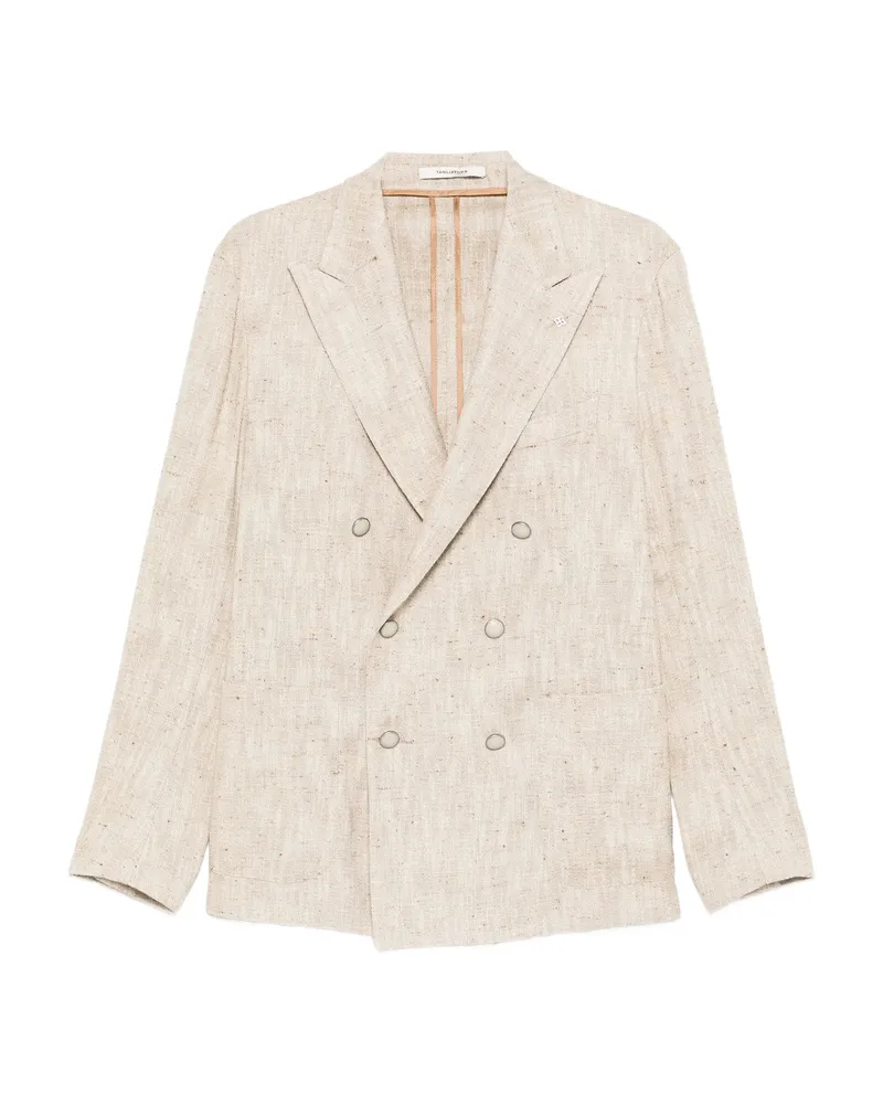 Tagliatore Peak-lapel Double-breasted Blazer Neutrals