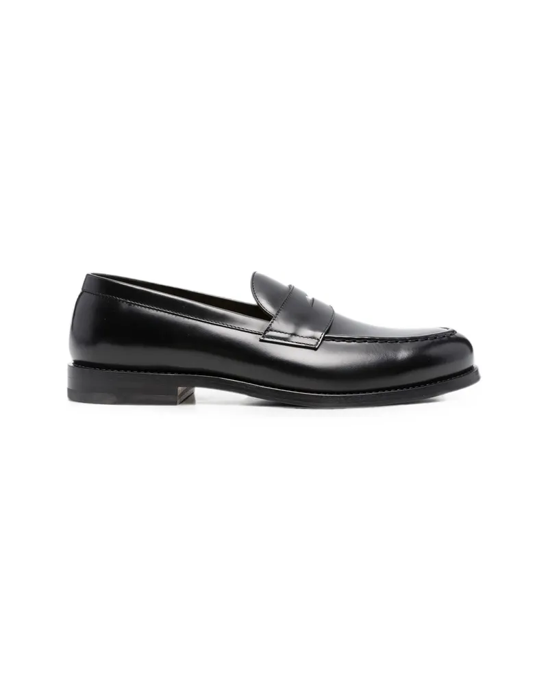 Henderson Leather Penny Loafers Black