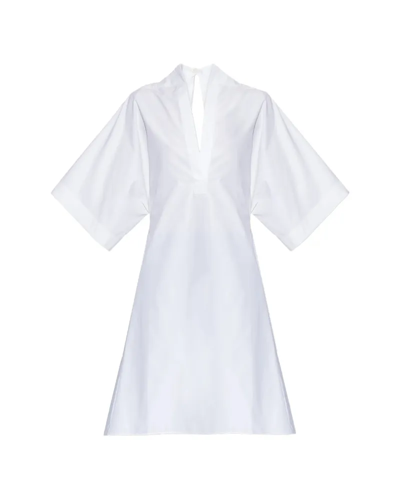 Jacquemus V-neck Flared Dress White