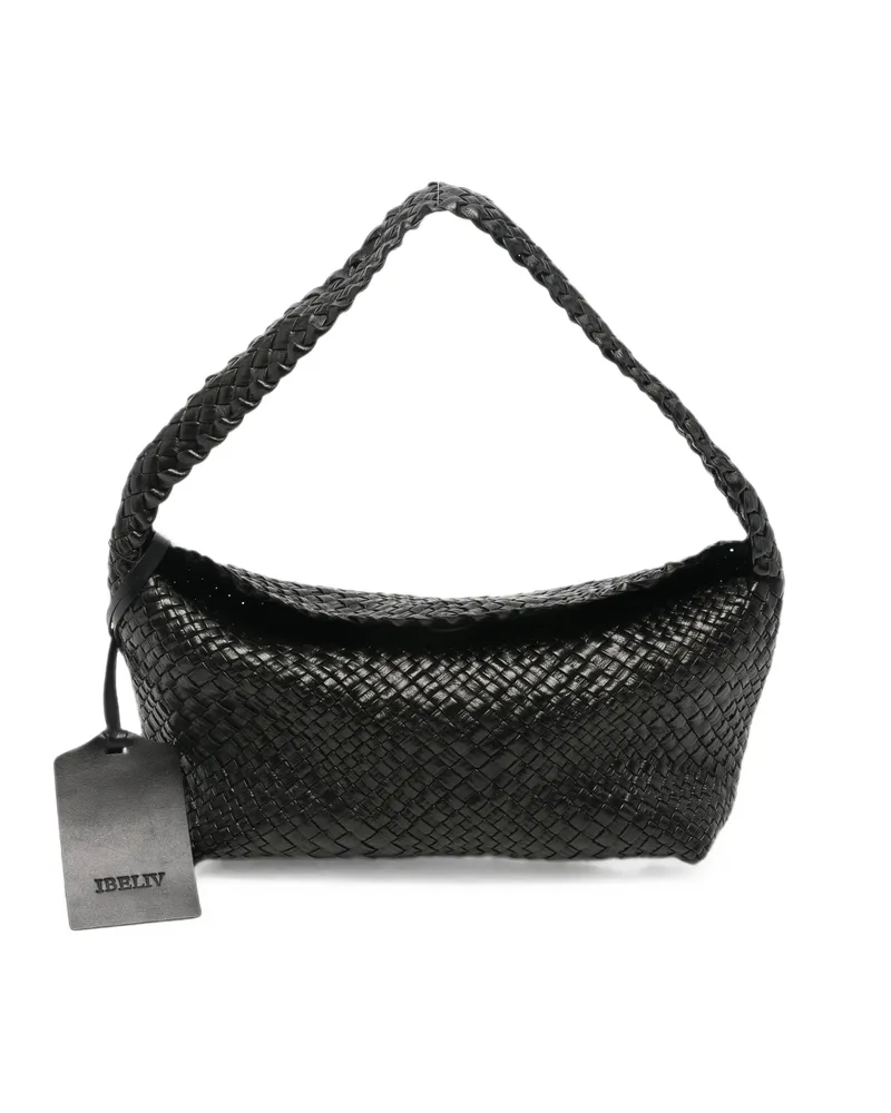 IBELIV Aura Woven-leather Tote Bag Black