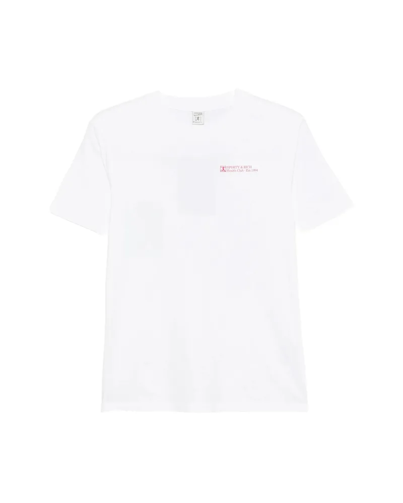 SPORTY & RICH Slogan-print Short-sleeve T-shirt White