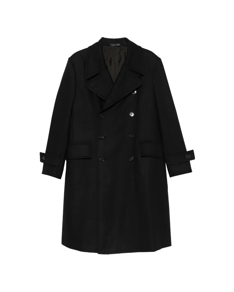 Caruso Corsaro Double-breasted Coat Black
