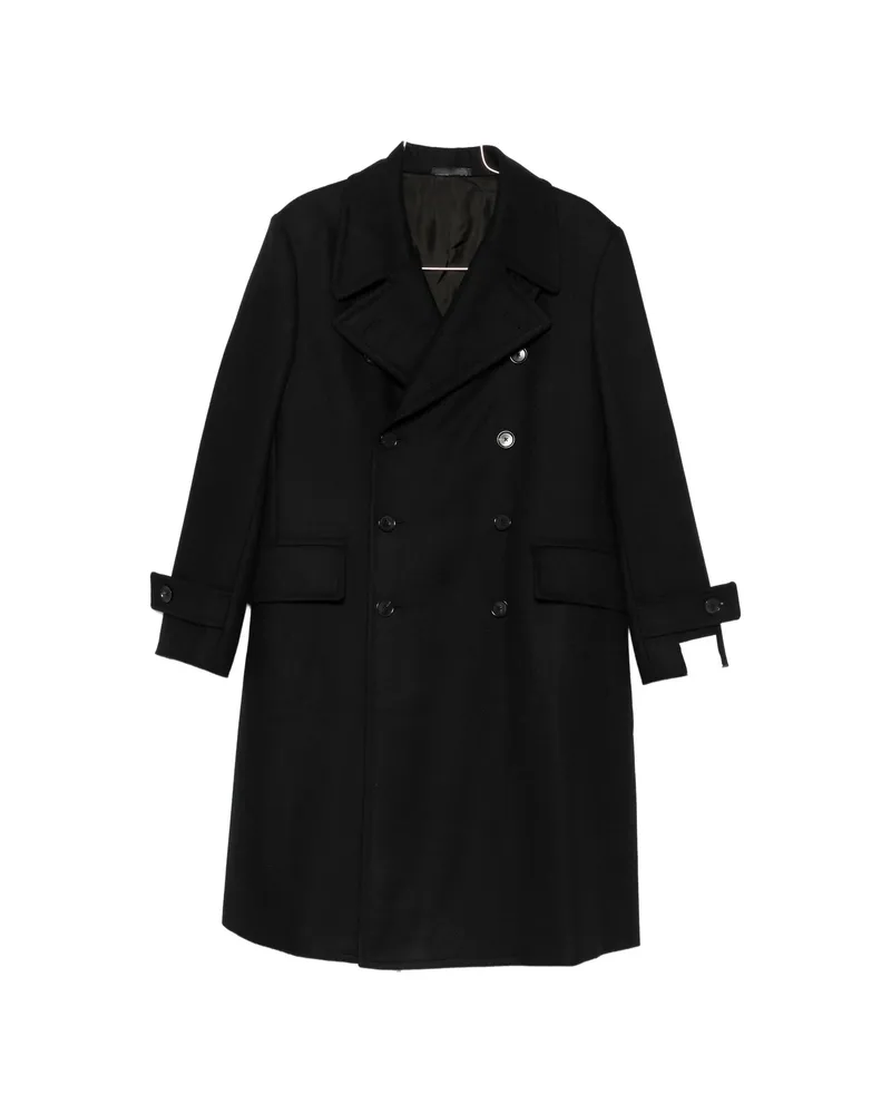 Caruso Corsaro Double-breasted Coat Black