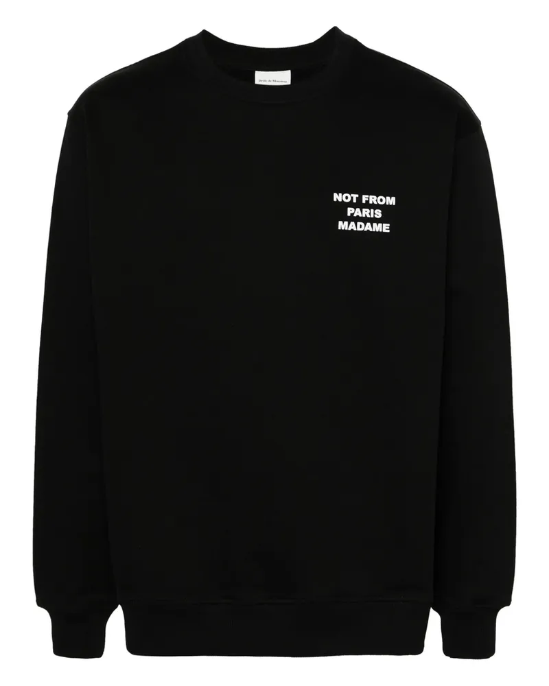 Drôle de Monsieur Slogan Sweatshirt Black