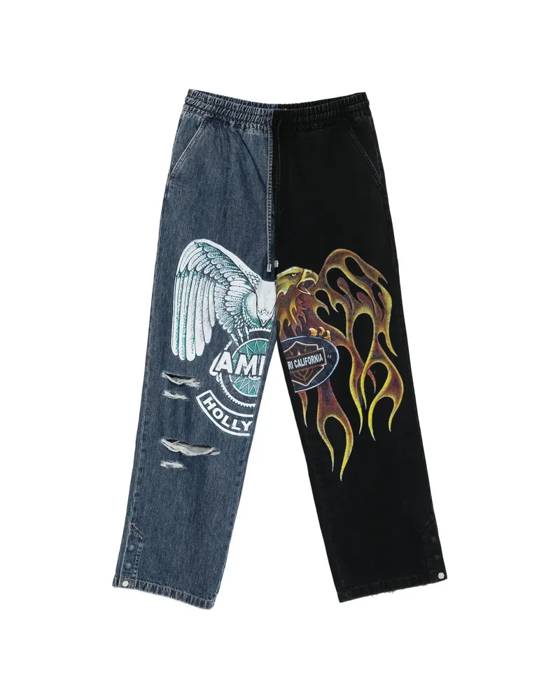 Amiri Printed Jeans Blue