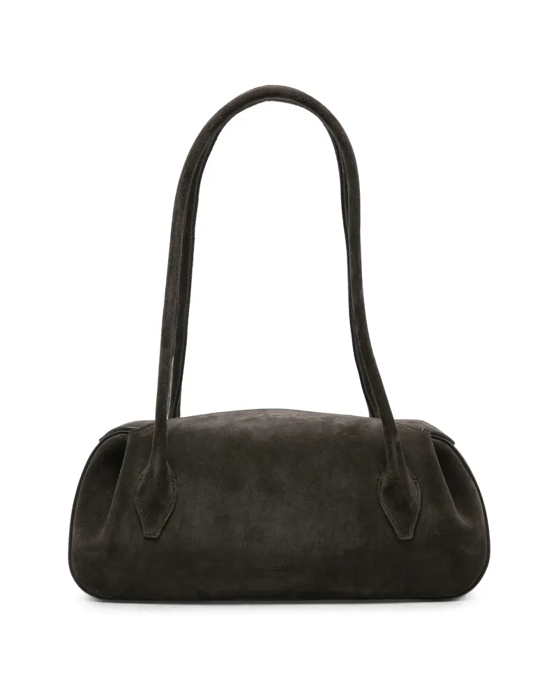YUZEFI Oyster Leather Shoulder Bag Brown