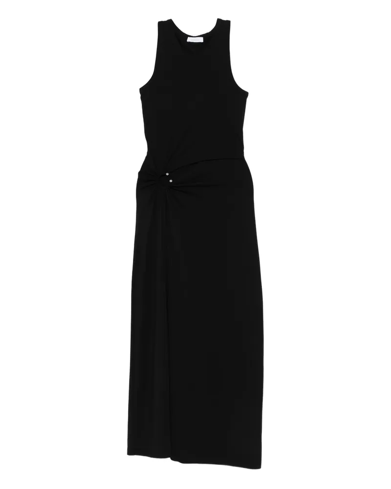 Paco Rabanne Ring-detail Maxi Dress Black