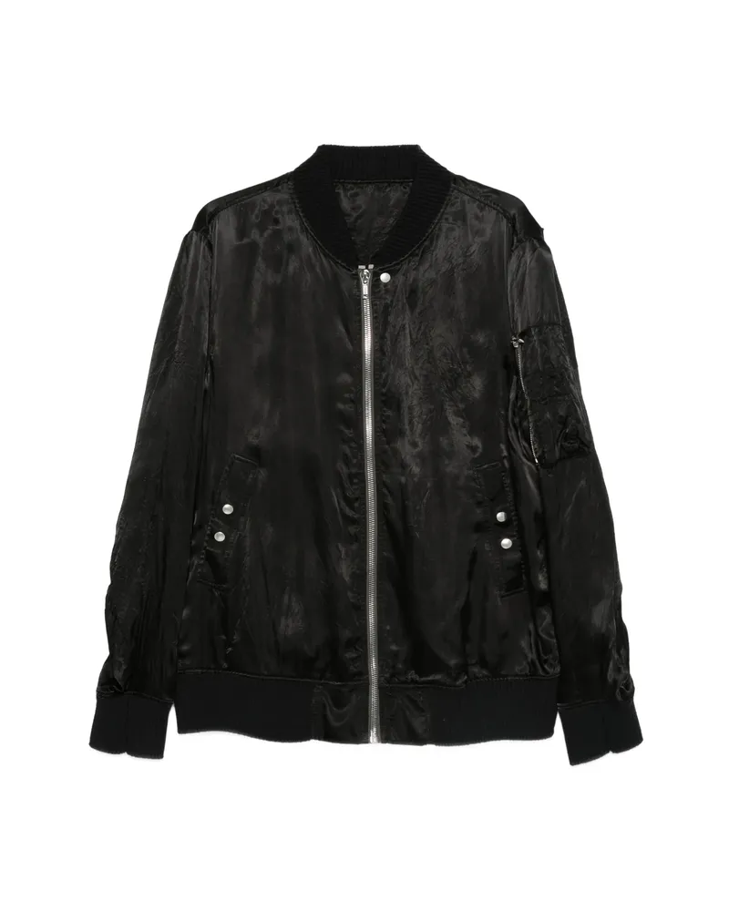 Rick Owens Zip Bomber Jacket Black