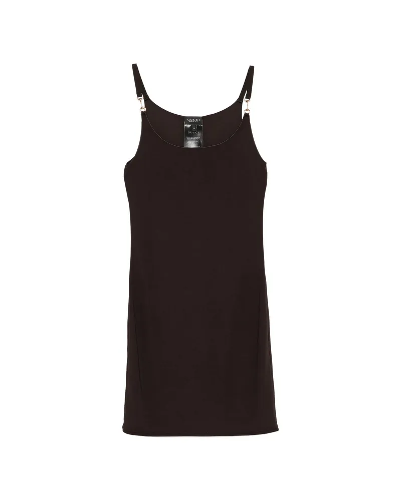 Gucci Horsebit-detail Mini Dress Black