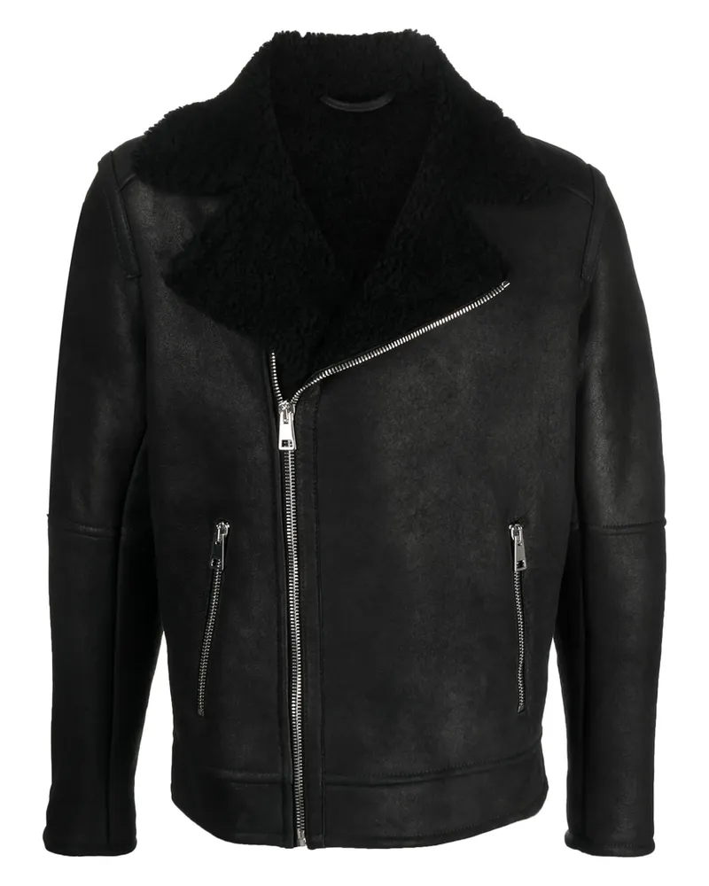 ERALDO Shearling Leather Jacket Black