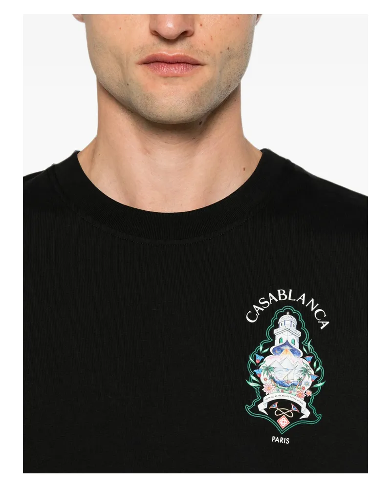 Casablanca Paris Graphic-print T-shirt Black