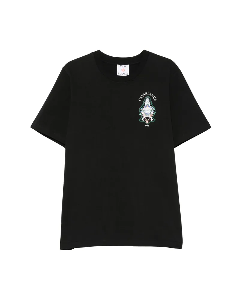 Casablanca Paris Logo-print T-shirt Black