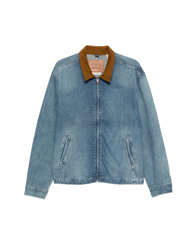 Levi's Textured-collar Zip-up Jacket Blue