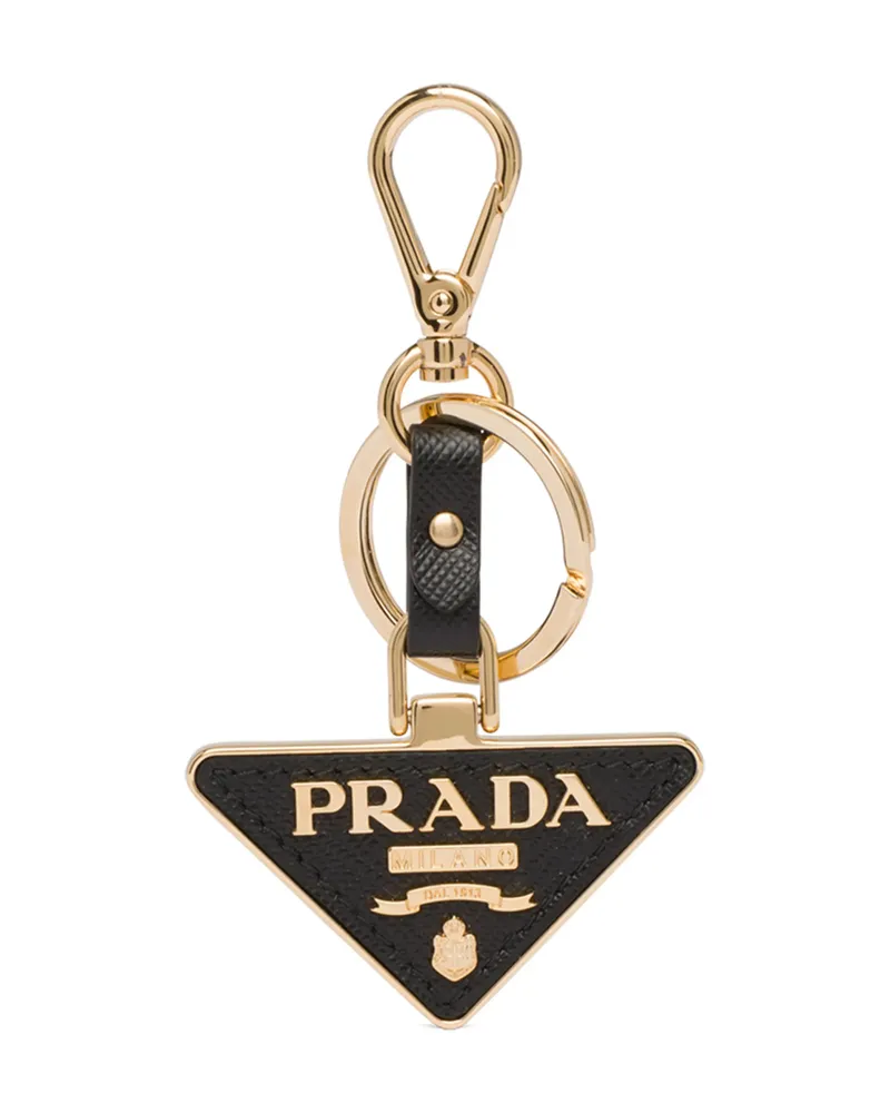 Prada Triangle Keyring Gold