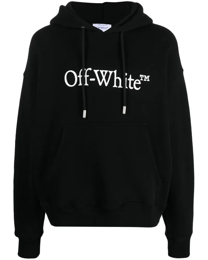 OFF-WHITE Big Bookish Skate Cotton Hoodie Black