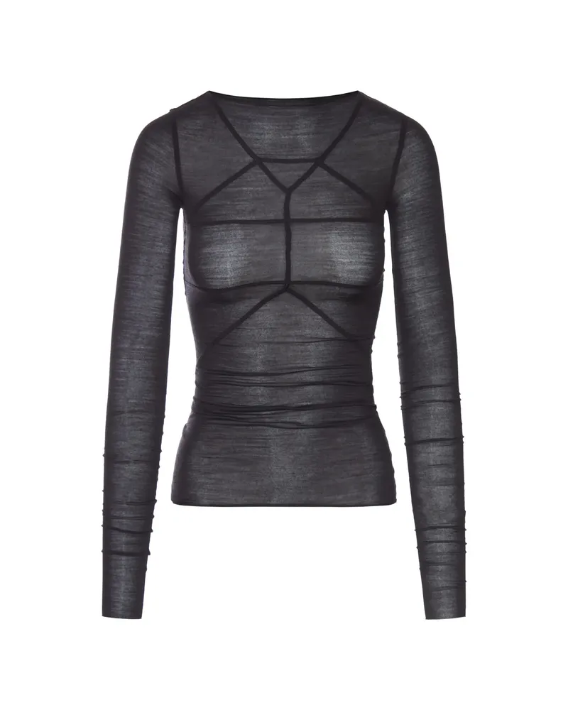 Rick Owens LS Temple Top Black
