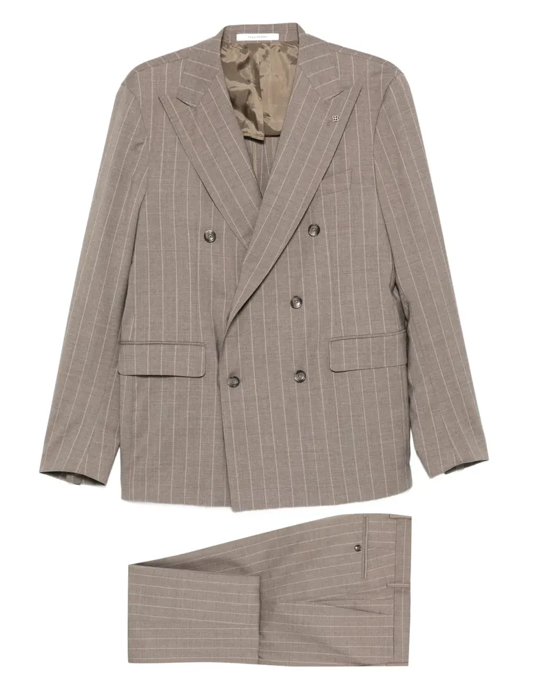 Tagliatore Striped Suit Neutrals