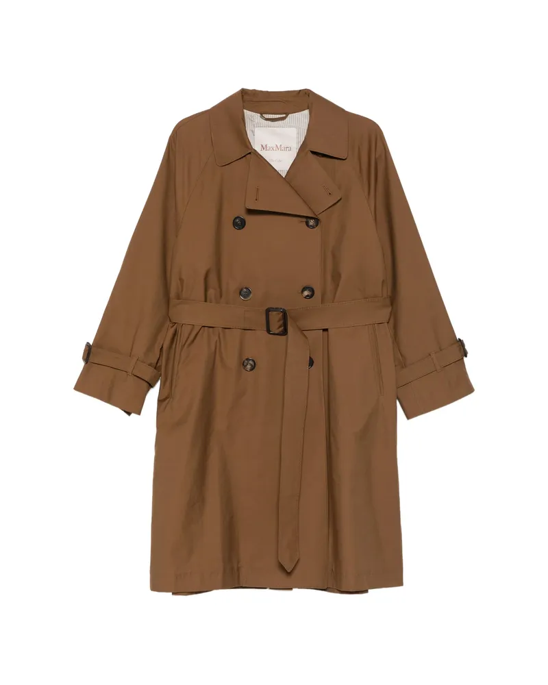 Max Mara Double-breasted Belted Coat Brown