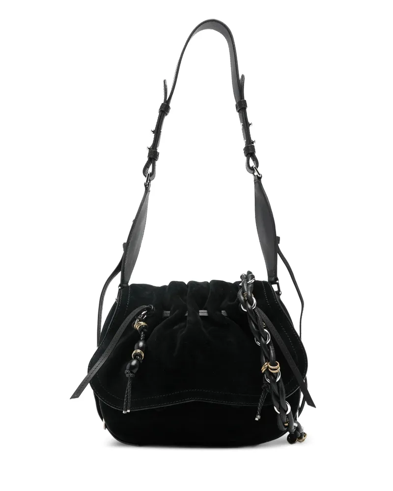 Isabel Marant Bolton Suede Shoulder Bag Black