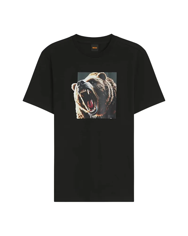 HUGO BOSS Bear-print T-shirt Black