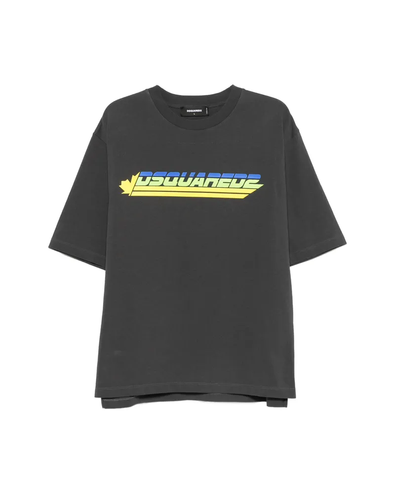 Dsquared2 Logo-print Cotton T-shirt Grey