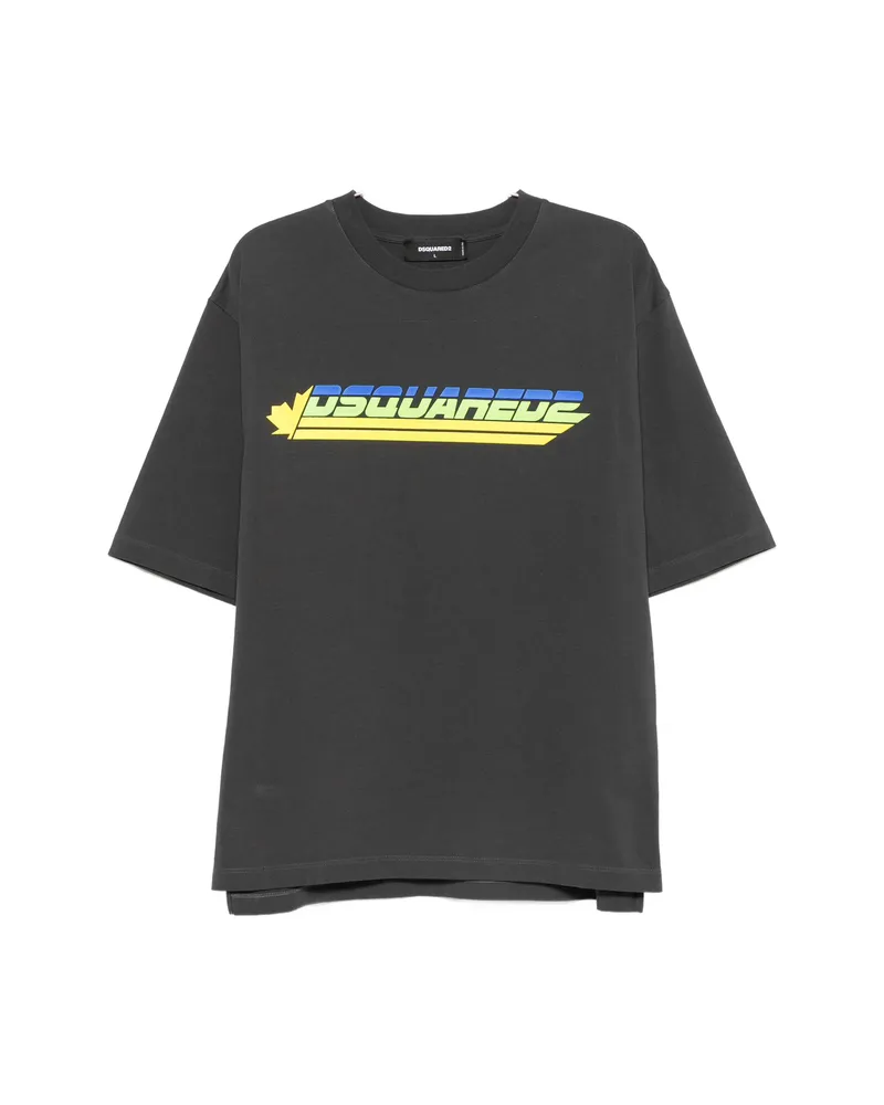 Dsquared2 Logo-print Cotton T-shirt Grey