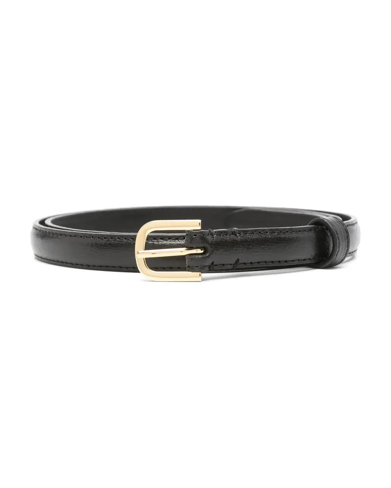 Totême Thin Leather Belt Black