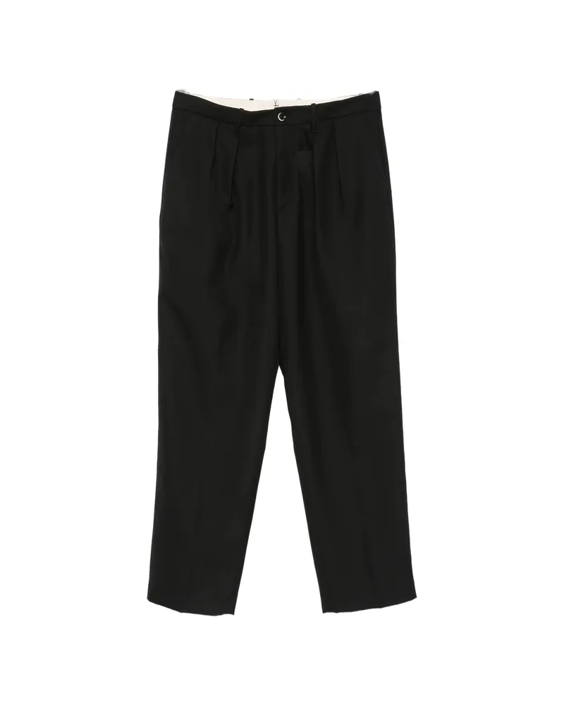 nine:inthe:morning Kai Pleated Straight-leg Trousers Black