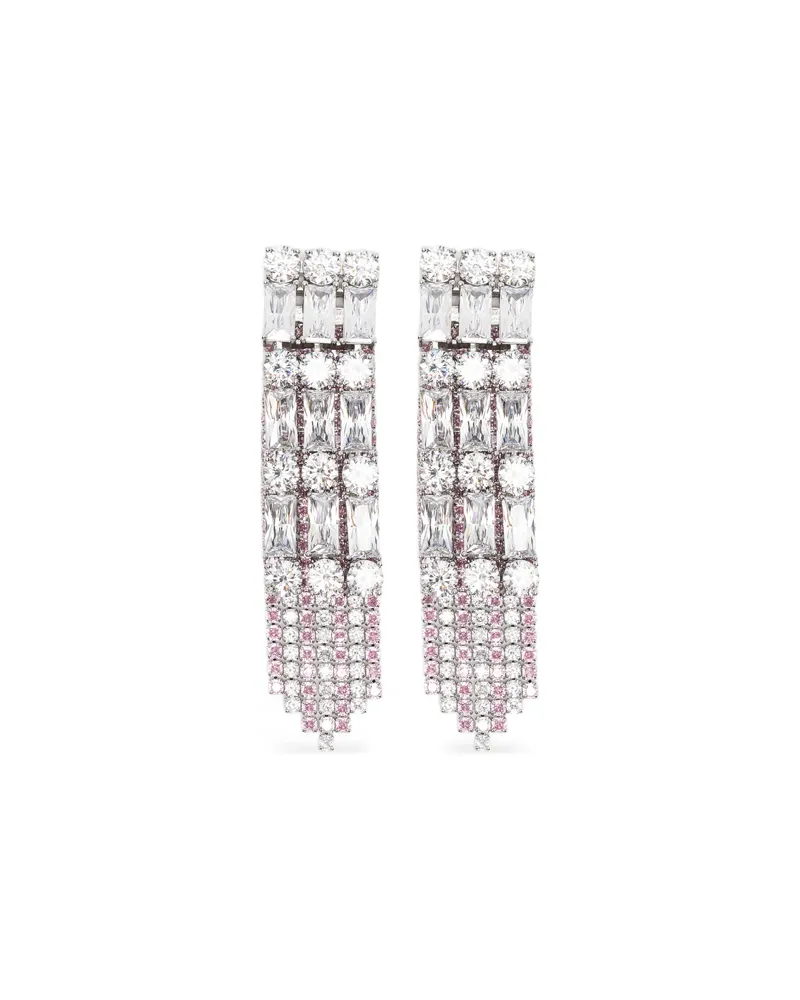 Self-Portrait Tassel Drop Earrings Silver