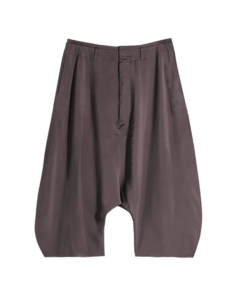 Christophe Lemaire Pleated Bermuda Shorts Brown